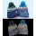 Gestrickte Kinder-Wintermütze mit Reflexgarn und Bommel  – verschiedene Farben