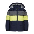 Kinder-Winter-Steppjacke blau-gelb mit breitem...