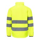 Kinder Softshell-Warnjacke neongelb mit Reflexstreifen - EN 17353
