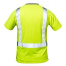 Warnschutz T-Shirt mit Reflexstreifen - Fluoreszierend Gelb/Grau in S