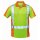 Warnschutz Polo-Shirt mit Reflexstreifen - Fluoreszierend Gelb/Fluoreszierend Orange in 3XL