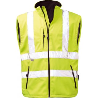 Warnschutz Softshell Jacke mit abnehmbaren Ärmeln - verschiedene Farben