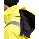 Warnschutz Winterjacke mit Reflexstreifen - Gelb/Marineblau in XS