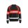 Warnschutz Sweatshirt mit Reflexstreifen - Schwarz/High Vis Rot in XS
