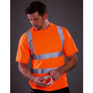 Hi-Vis T-Shirts Korntex EOST: Warnschutz-Shirt In Signalfarben Auf Wunsch Bedruckt Mit Ihrem Design