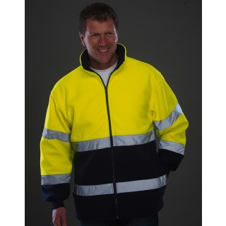 Warnschutz Fleece Jacke mit Reflexstreifen