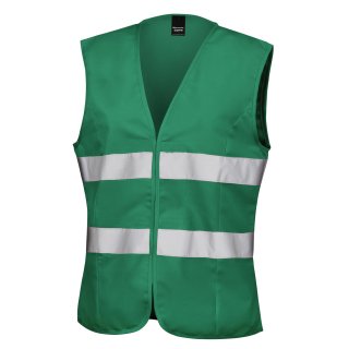Taillierte Damen-Warnweste mit Klettverschluss - Paramedic Green in XS