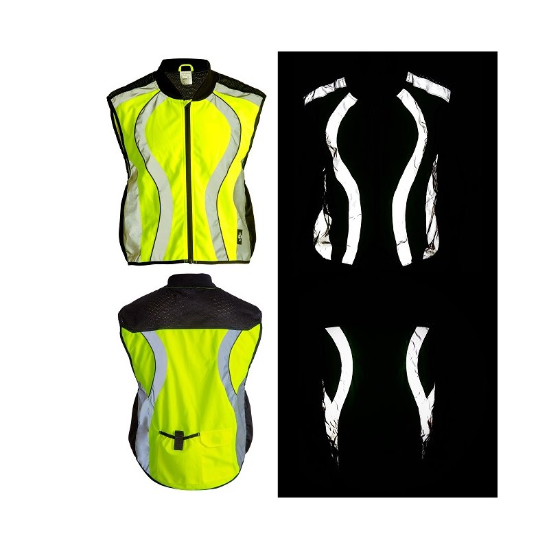 Xuxuou Warnweste Sicherheitsweste Fluoreszierende Weste Sicherheitsweste Geeignet für Radsport-Jogging-Verkehrspolizeii