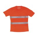 Mesh T-Shirt mit zwei Reflexstreifen - Fluo Orange in S