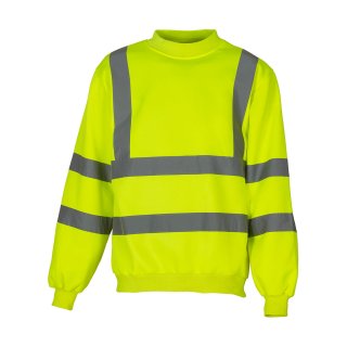 Warn-Sweatshirt Hi Vis mit Reflexstreifen - Fluo Yellow in 3XL