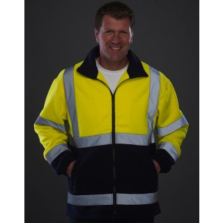 Sicherheits-Fleece-Jacke mit Reflektorstreifen - verschiedene Farben
