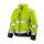 Damen Warnschutz-Stepp-Jacke mit Reflexstreifen - Fluo Yellow/Grey in XL