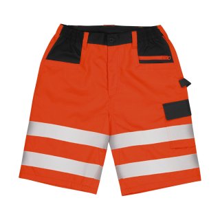 Sicherheits-Warnschutz-Shorts mit Reflexstreifen - Fluorescent Orange in XS